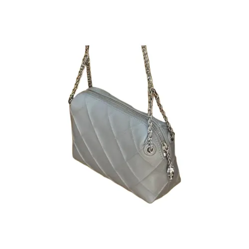 TORY BURCH Fleming Leather Crossbody Bag, Shoulder Bag Mini Women's Gray