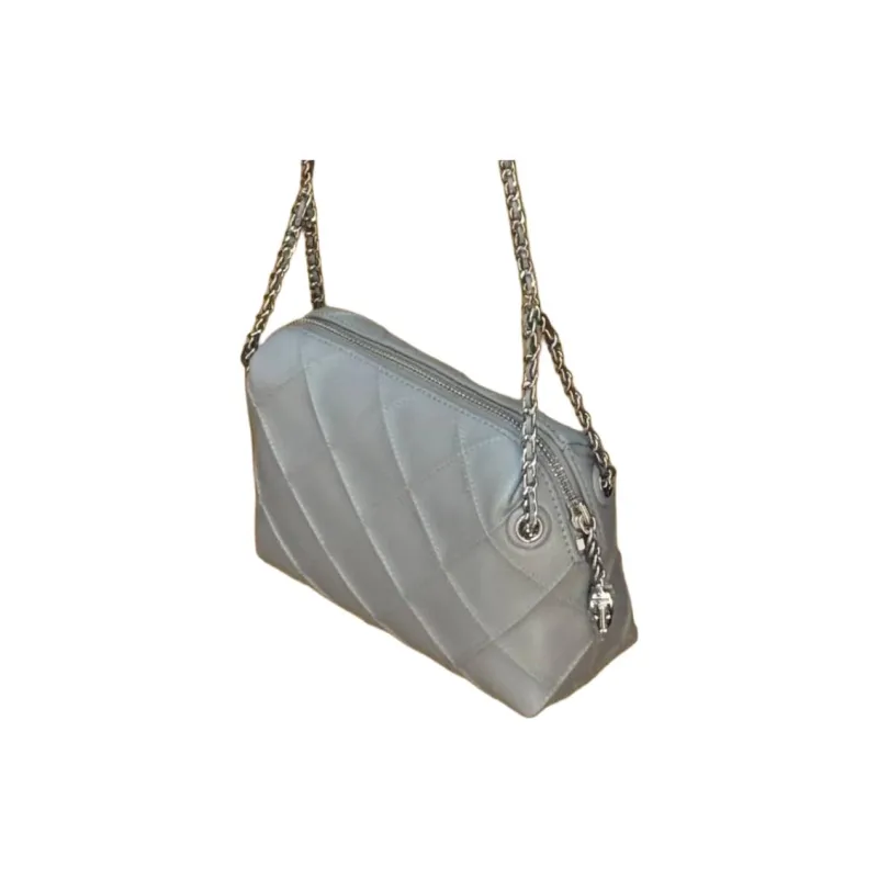TORY BURCH Fleming Leather Crossbody Bag, Shoulder Bag Mini Women's Gray-0
