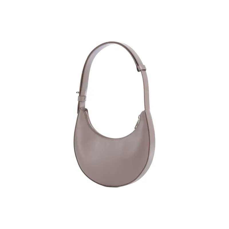 Furla Delizia Leather Handbag, Shoulder Bag Mini Women's Taupe-1
