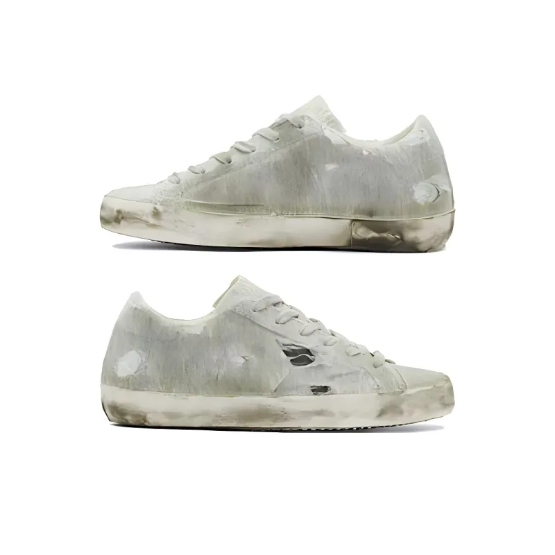 Golden Goose Super Star Low Top Skateboard Shoes Women's Gray-2