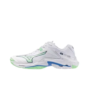 Mizuno Wave Lightning Z8 Cushioning, Wear Resistant Low Top Training Shoes Unisex White Green