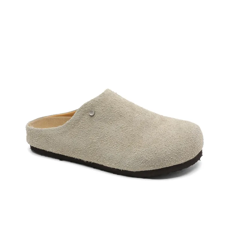 WEISHIBANGWEI Rubber Sole Slip Resistant Closed Toe Slippers Unisex Beige-9
