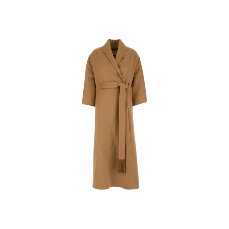 Valentino Coats Women's Camel-0