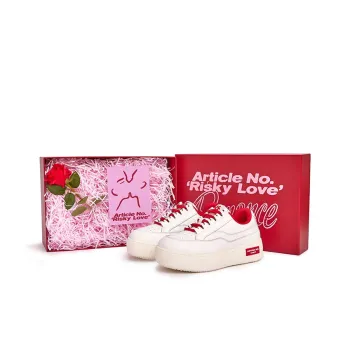 ARTICLE NO. 5.20 Limited Edition Box Low Top Skateboard Shoes Women's Red & White