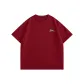 [Antibacterial Short-Sleeved T-Shirt]Burgundy (Mb Silhouette Brown Cat Chest Logo )