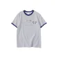 White Gray Navy Blue Edge