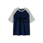 Navy Blue & White Heather Gray