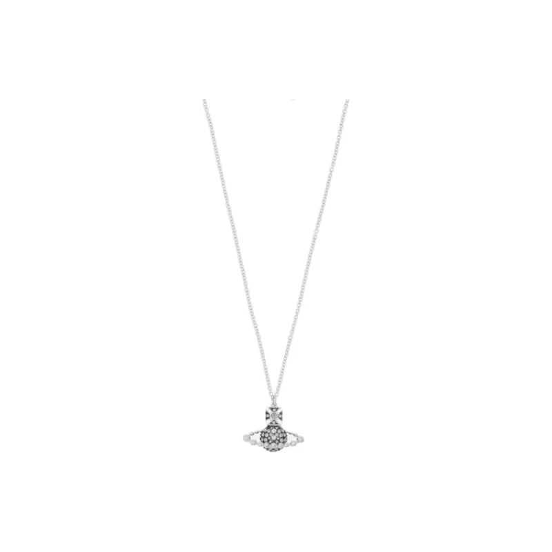 Vivienne Westwood Brass Plated, Swarovski Crystal Necklaces Women's Silver-0