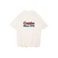 Ivory White with Red and Blue Print