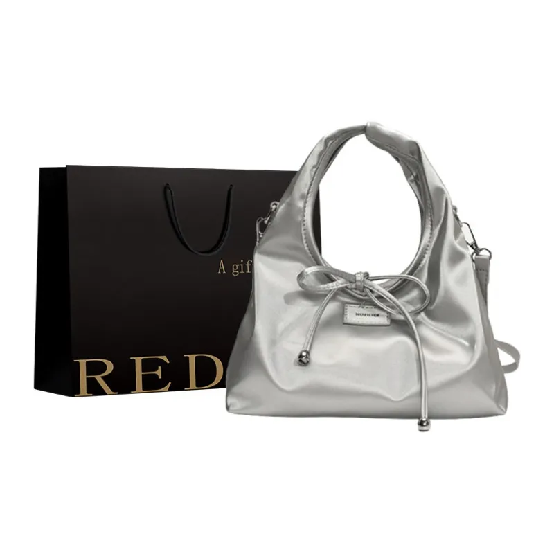 REDOO PU Handbag Regular Women's Ecru/Custard/Silver/Black/Red-4