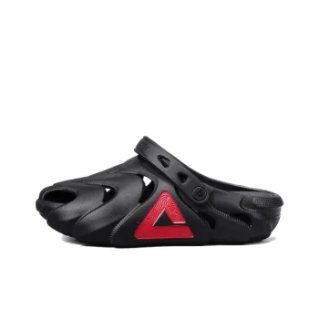 PEAK Pole Hole Shoes Clogs Men's Black Dark Red