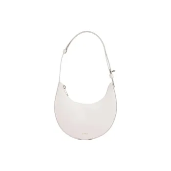 Furla Grain Leather Underarm Shoulder Bag Mini Women's Cream