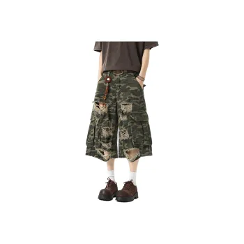 COMOWA Denim Shorts Unisex Camouflage