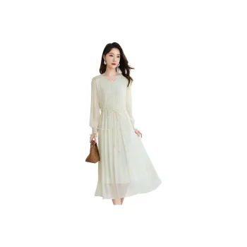 Yi Mengyuan Silk Long Sleeved Dress Women's