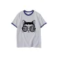 White Gray Navy Blue Edge