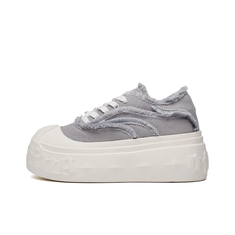 IHBOZ Slip Resistant, Abrasion Resistant, Breathable, Lightweight, Height Increasing Low Top Casual Shoes Women's Gray-0