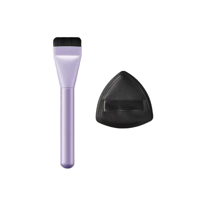 Gentle Welcome Slides Foundation Brush Powder Puff Make up Tools Two Piece Set-4