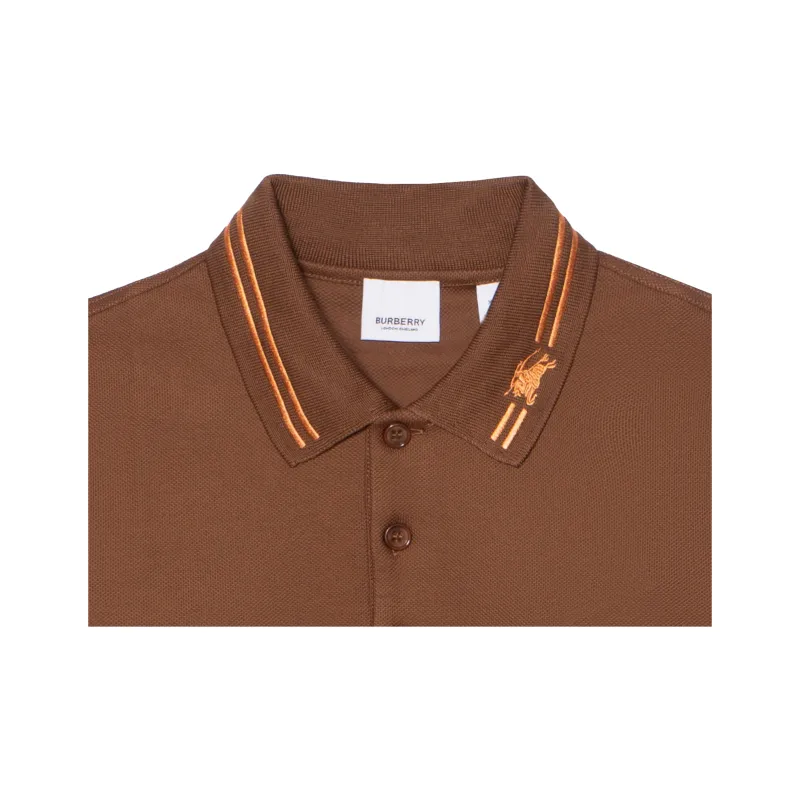 Burberry Monogram Embroidered Polo Shirt-5
