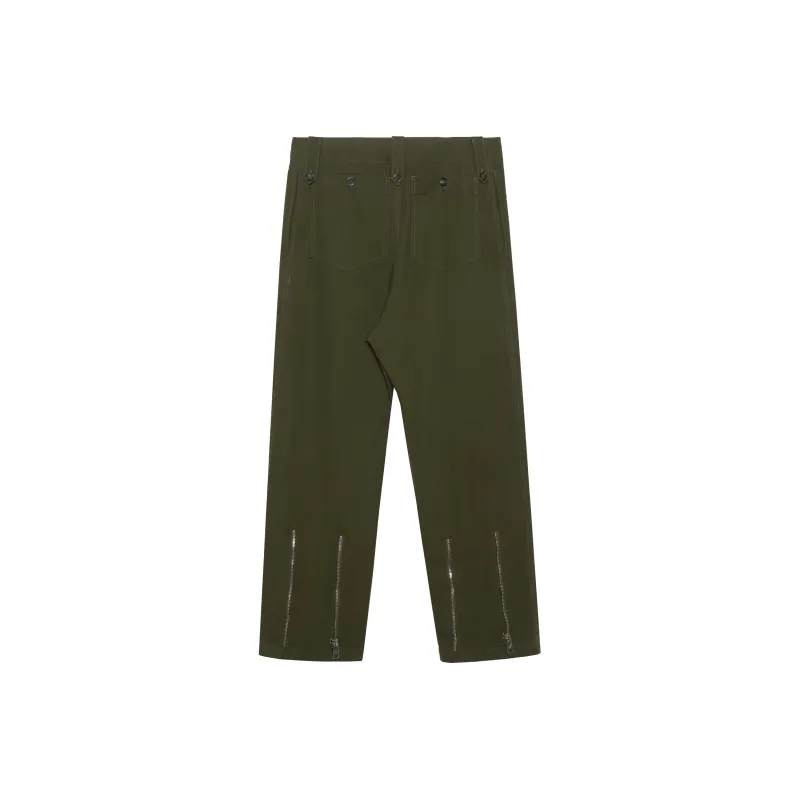 Alexander McQueen Casual Pants Men's Army Green-2
