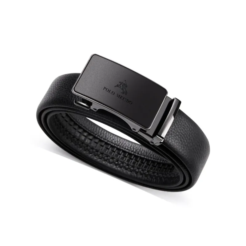 POLOMEISDO Business Casual Top Grain Cow Leather Belt Premium Luxury Brand Belt For Husband Men's Width: 3.5cm-1