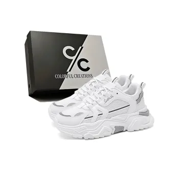 Colorful Creations Slip Resistant, Abrasion Resistant, Breathable Low Top Chunky Sneakers Men's Box