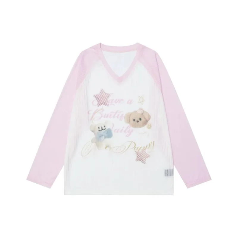 ABCMININ Raglan Sleeve T Shirt Women's-2