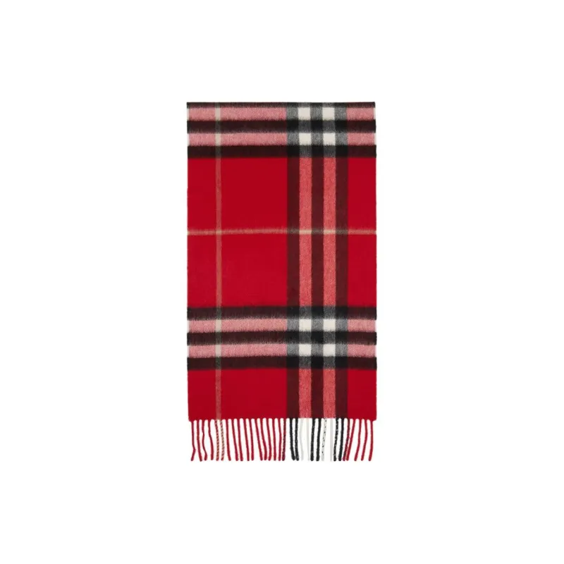 Burberry Cashmere Knit Scarves Unisex Red-2