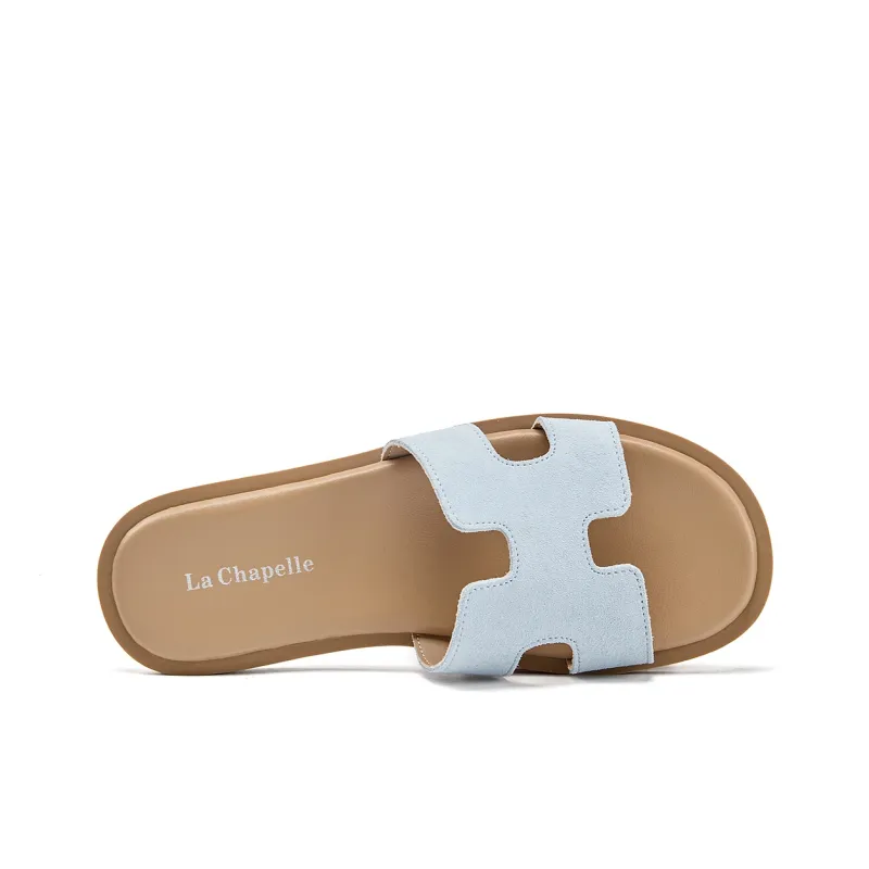 La Chapelle Slip Resistant Odor Resistant Abrasion Resistant Quick Dry Slide Slippers Women's Blue-2