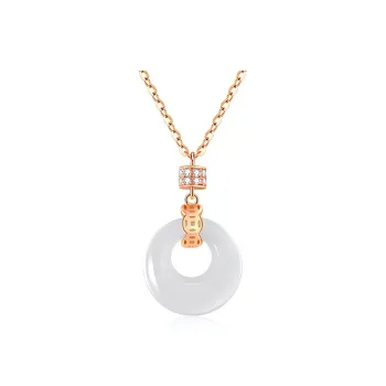 Bear Silversmith Chalcedony Sterling Silver Necklace Women's
