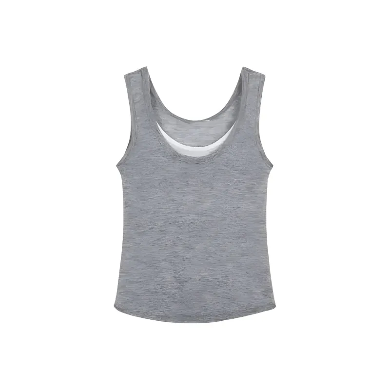 DOKZB Tank Tops Women's Gray-0