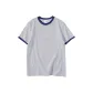 White Gray Navy Blue Edge