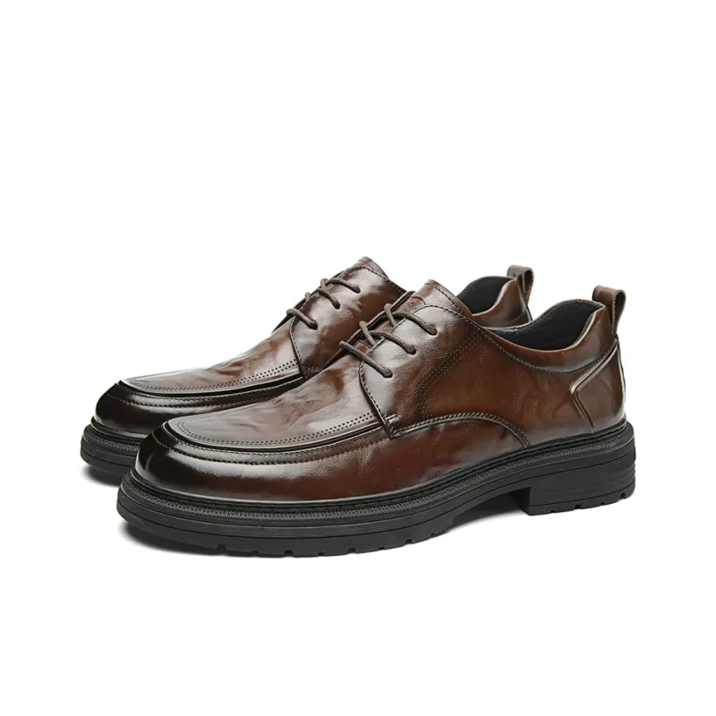 SEPTWOLVES Dress Shoes Men Low Top Black/Brown-9
