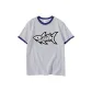 White Gray Navy Blue Edge