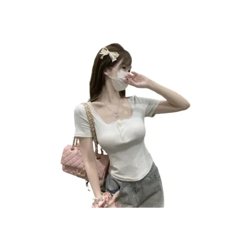 HUICUIGE T Shirts Women's Apricot