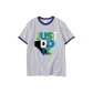 White Gray Navy Blue Edge