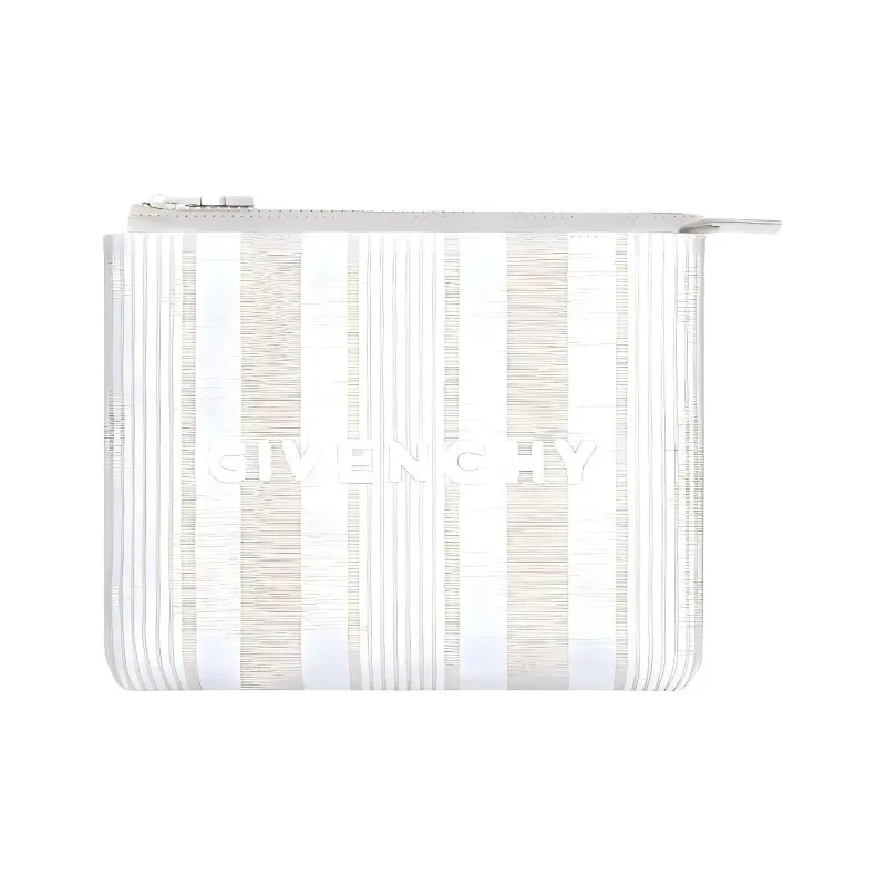 GIVENCHY Jacquard Cotton Towel Fabric Clutch Men's Ivory White-0