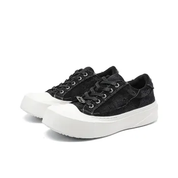 PAVEA Curved Moon Collection Low Top Skateboard Shoes Men's Black