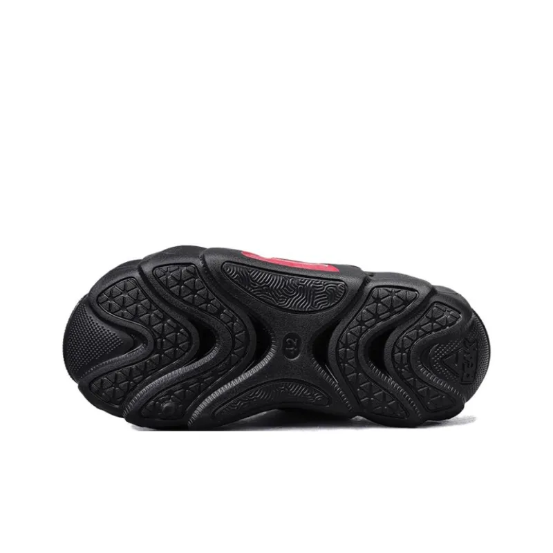 PEAK Pole Hole Shoes Clogs Men's Black Dark Red-3