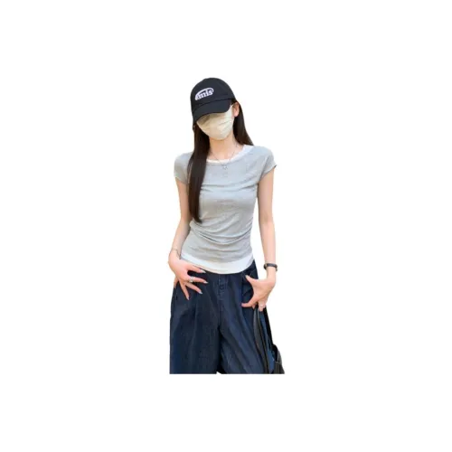 HUICUIGE T Shirts Women's Gray