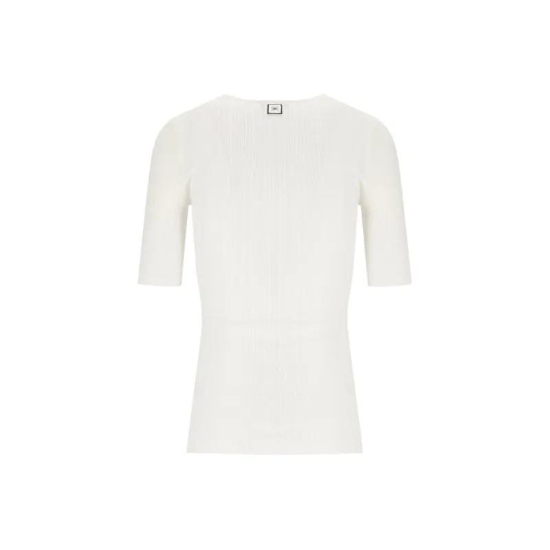 Elisabetta Franchi Crossover lace Knitted Top-1
