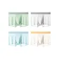 4 Pack[Mint Green+Light Gray+Star Moon Blue+Warm White]