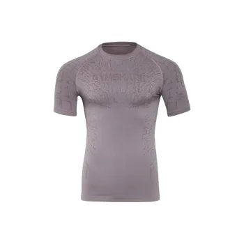 GYMSHARK T Shirt Men's Faux Leather Purple/Gray Purple