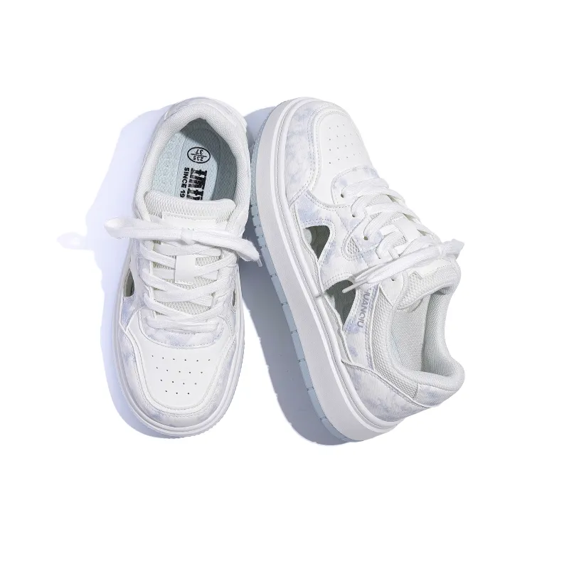 HUANQIU Abrasion Resistant Breathable Height Increasing Low Top Skateboard Shoes Women's-5