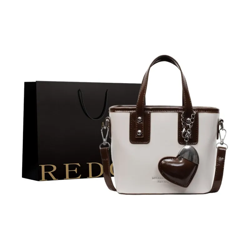 REDOO PU Handbag Women's Ecru/Red/Blue/Silver/Black-0