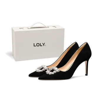 LOLY Slim Heel High Heels Women's Black