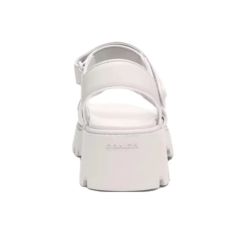 COACH Brynn One Strap Sandals Women's White-4