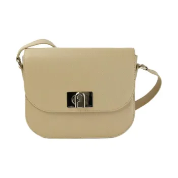 Furla Leather Crossbody Bag, Shoulder Bag Trumpets Women's Beige