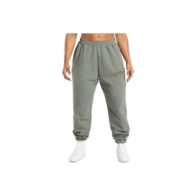 GYMSHARK Campus Classics Graphic Joggers Knitted Sweatpants Women's-6