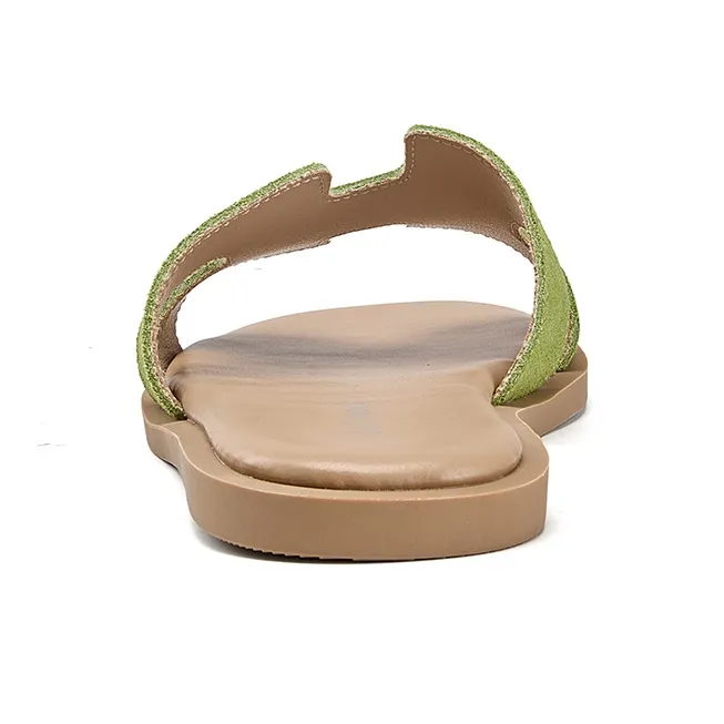 La Chapelle Quick Dry Slip Resistant Abrasion Resistant Odor Resistant Slide Slippers Women's Green-3