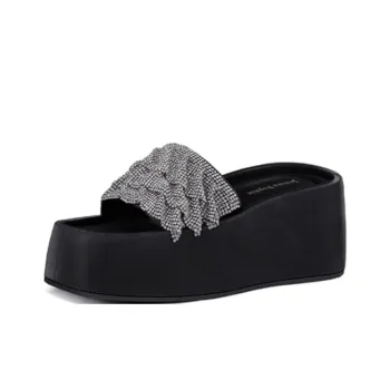JESSICA SOPHIA Rhinestone Odor Resistant Slide Slippers Women's